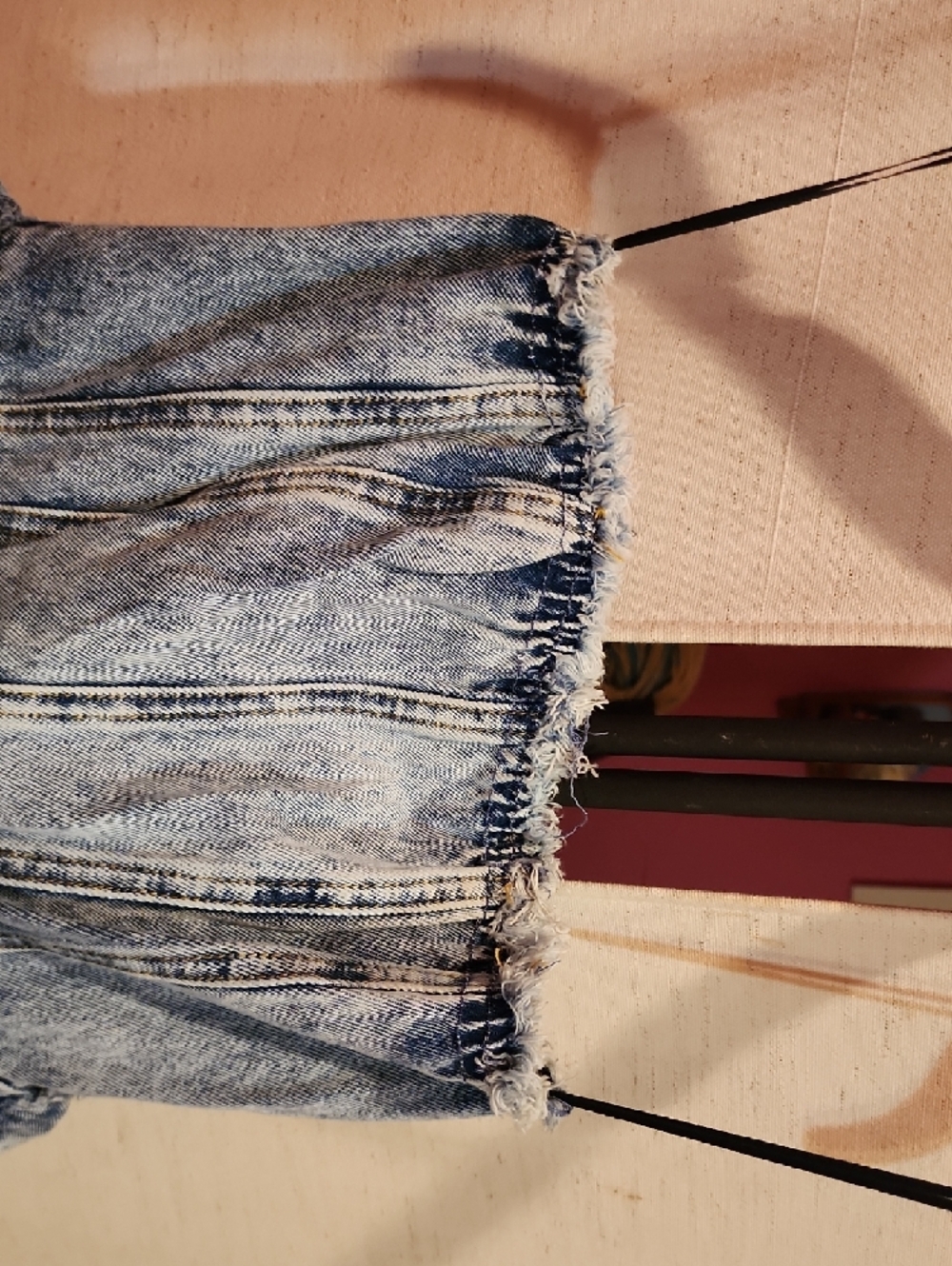 So Me Denim Tiered Ruffle Dress - Light Blue - Picture 2 of 5